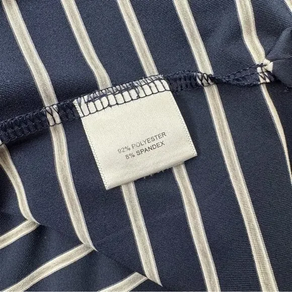 Peter Millar Summer Comfort Navy and White Striped Polo XL - Picture 10 of 11